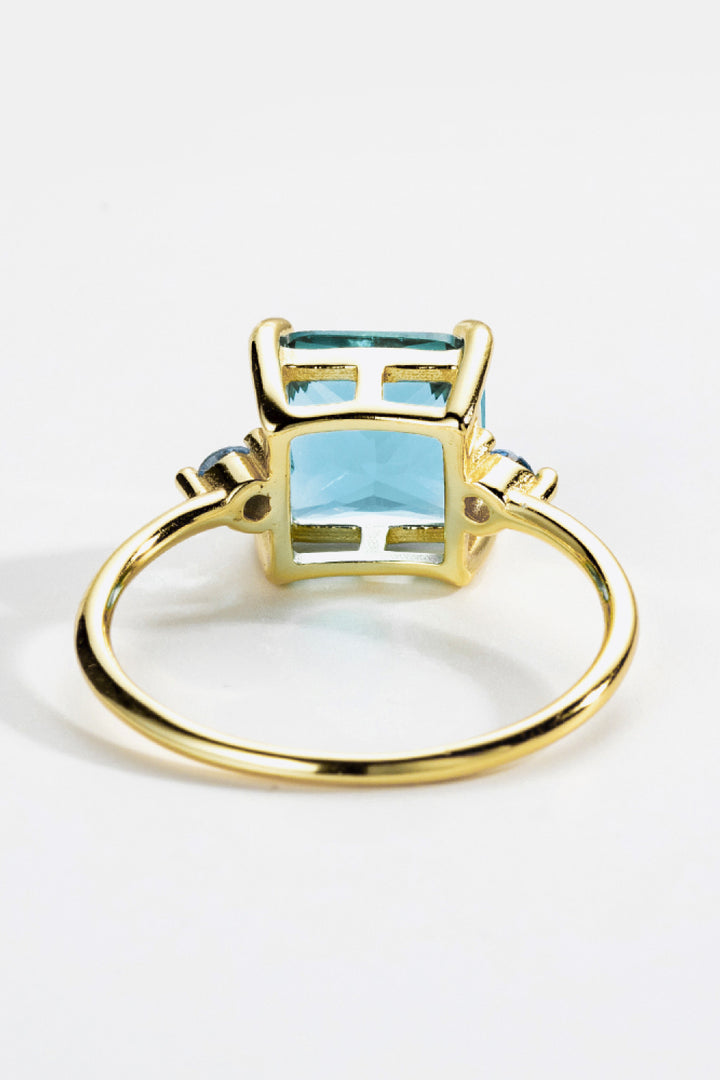 Cerulean Pyrex 925 Sterling Silver Ring