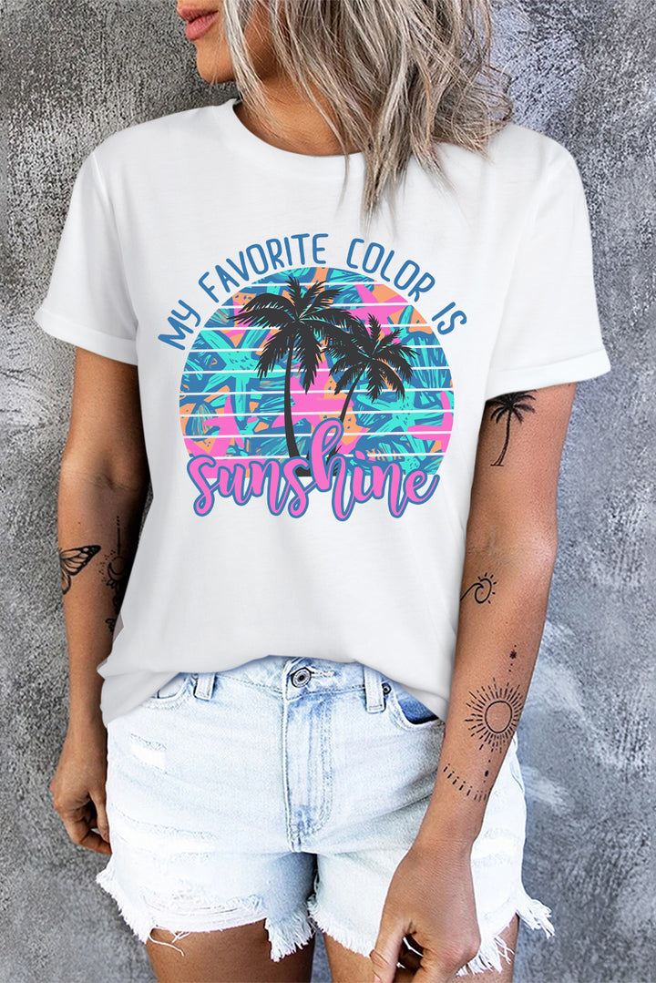 Sunshine Slogan Graphic Tee Shirt